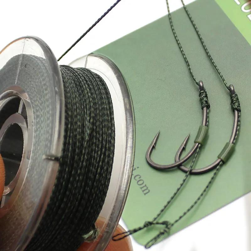 50m Carp Fishing Line Ʈ 극̵ Hooklink Fit Hair Carp Rigs ׾  ׼  Coarse Un-coated Line Tackle